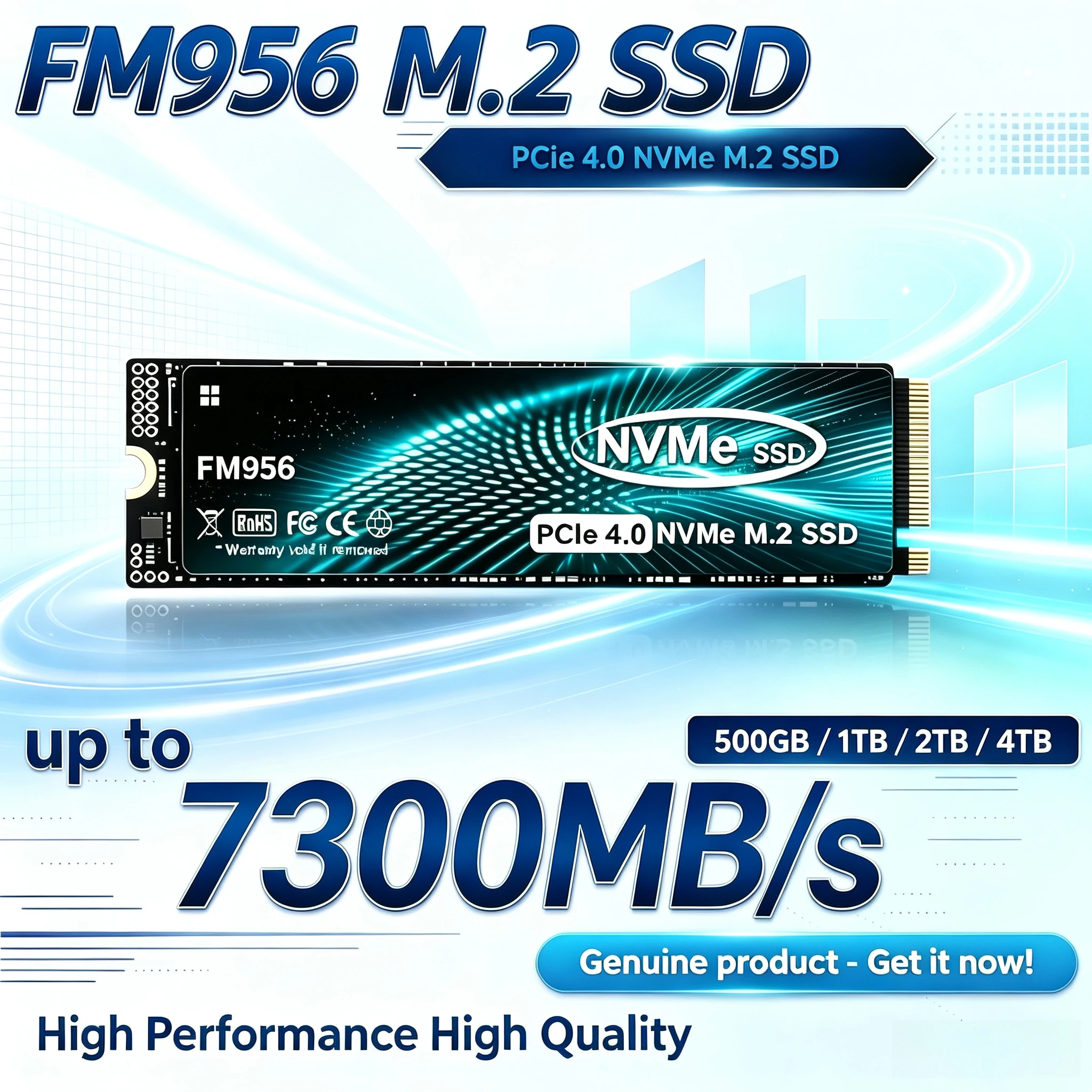 Originele FM956 M.2 2280 NVMe  - M.2 Nvme 4Tb Pcie 4.0 Ssd recensie en prijs