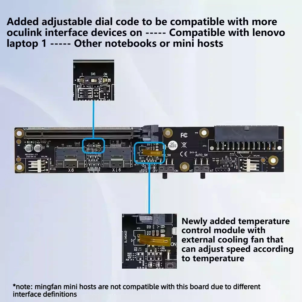 Dual SlimSAS 8i Oculink Graphi - External Gpu Dock Pcie 4.0 Oculink recensie en prijs